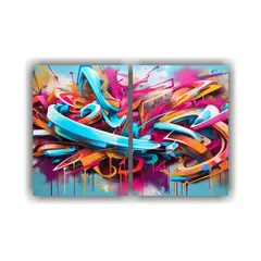 GENERICO - Pinturas Decorativas De Graffiti En Forma De 80x60 Cm