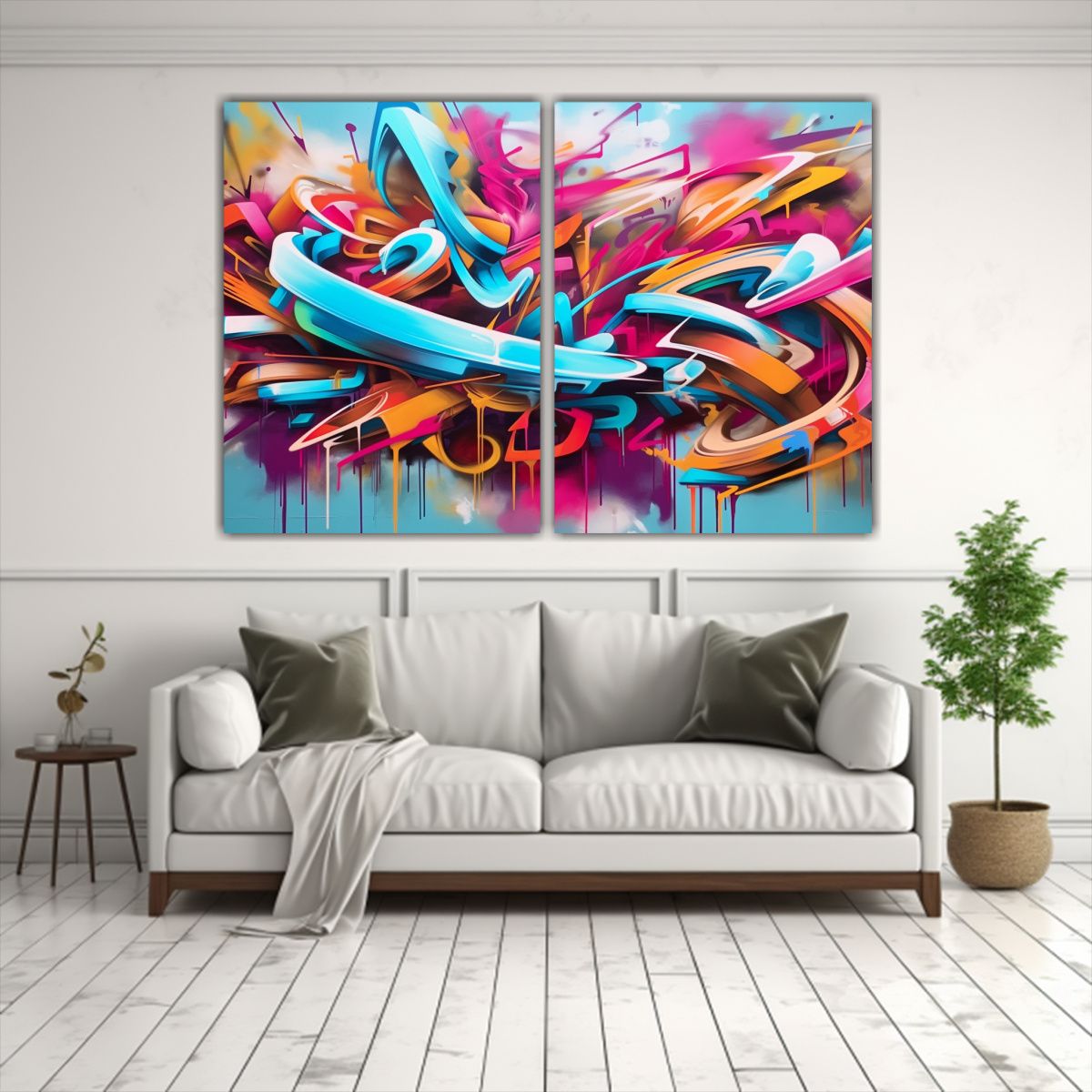 GENERICO - Pinturas Decorativas De Graffiti En Forma De 80x60 Cm