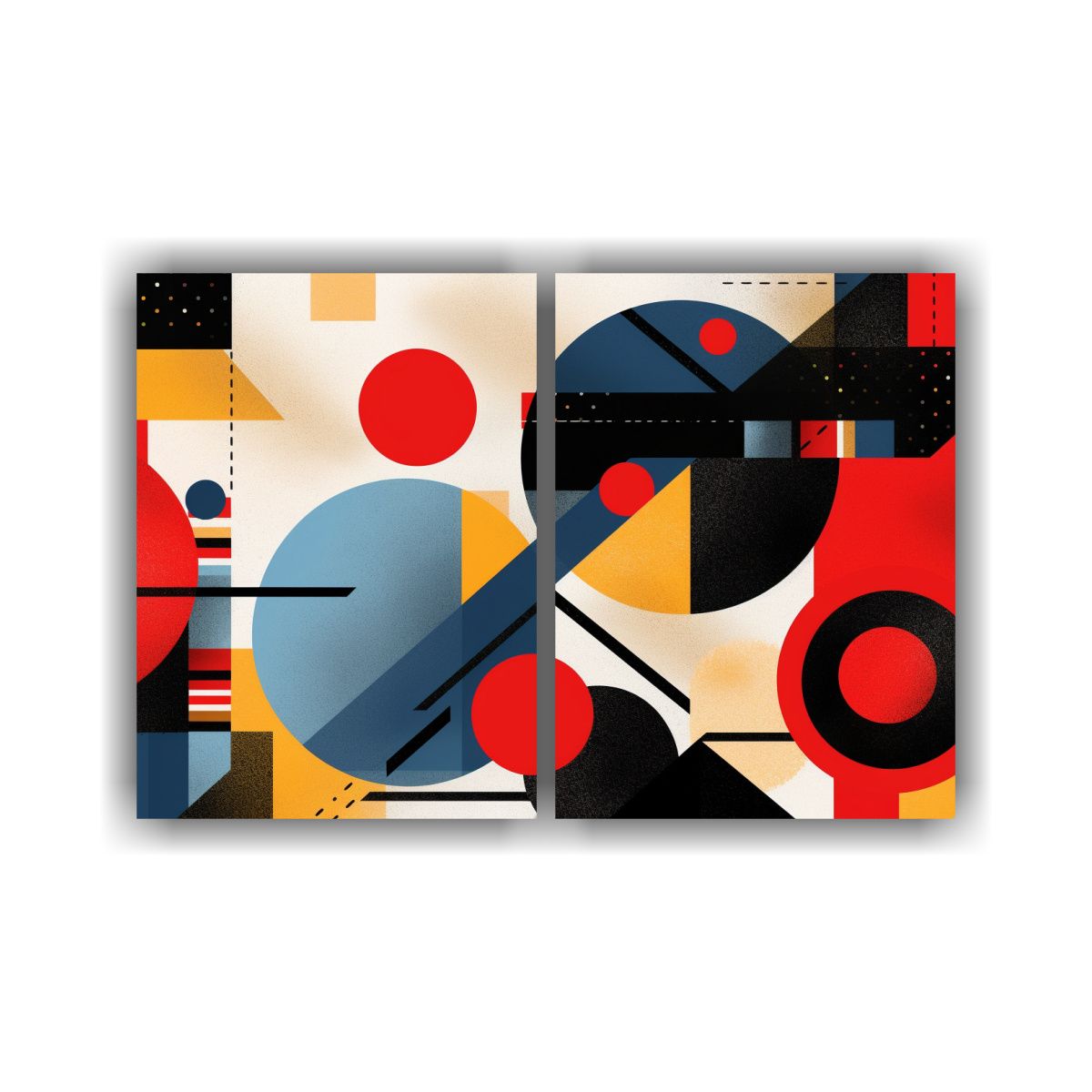 GENERICO - Cuadro Abstracto Con Formas Geométricas 80x50 Cm