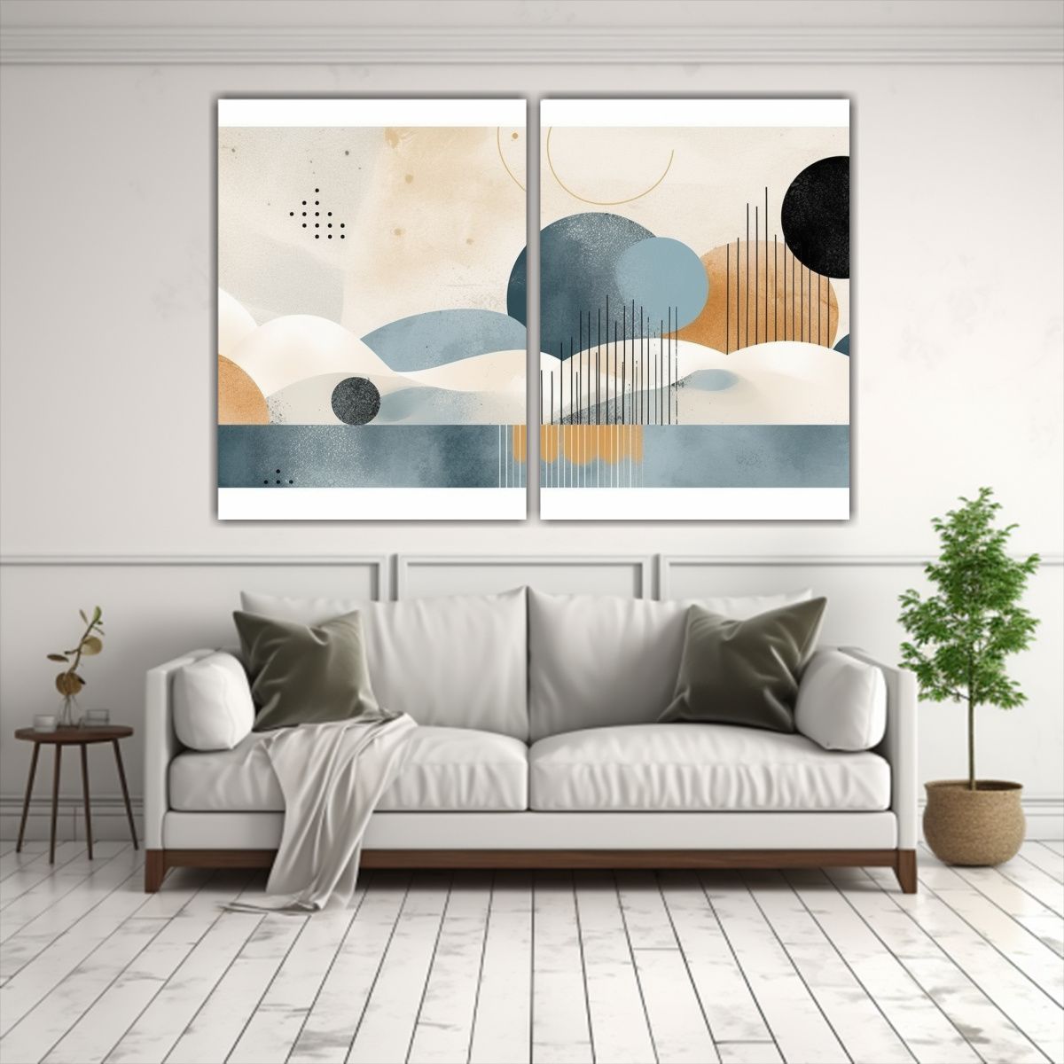 GENERICO - Cuadros Abstractos Minimalistas Inspirados En La 40x30 Cm