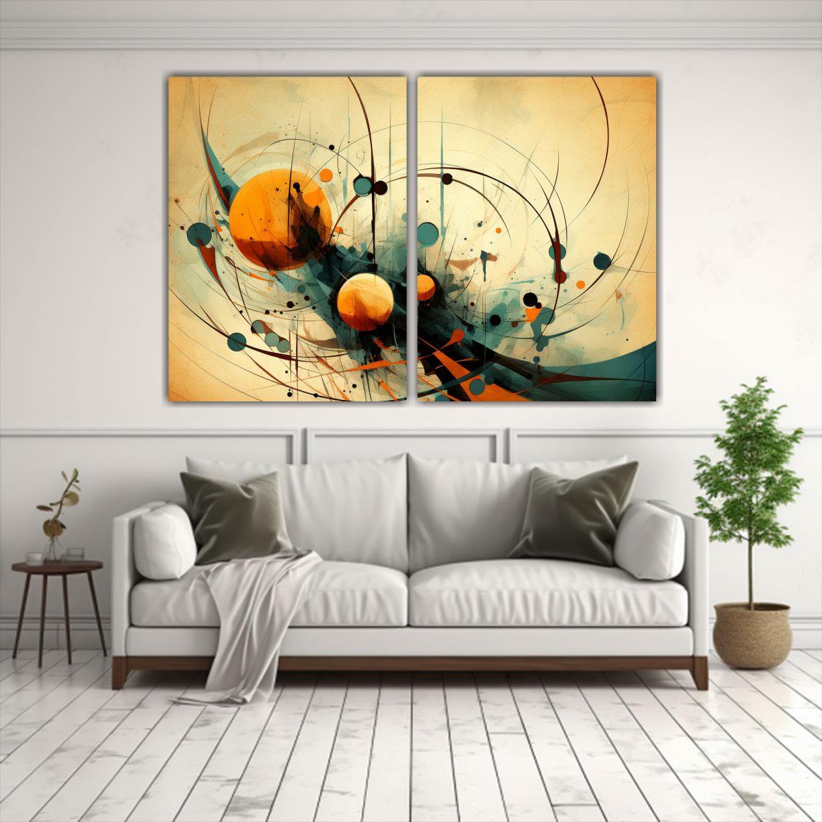 GENERICO - Lienzos Abstractos Decoración De Pinturas 80x60 Cm