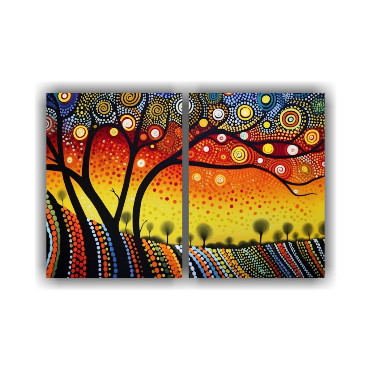 GENERICO - Pinturas Conceptuales De Resistencia Aborigen 80x50 Cm