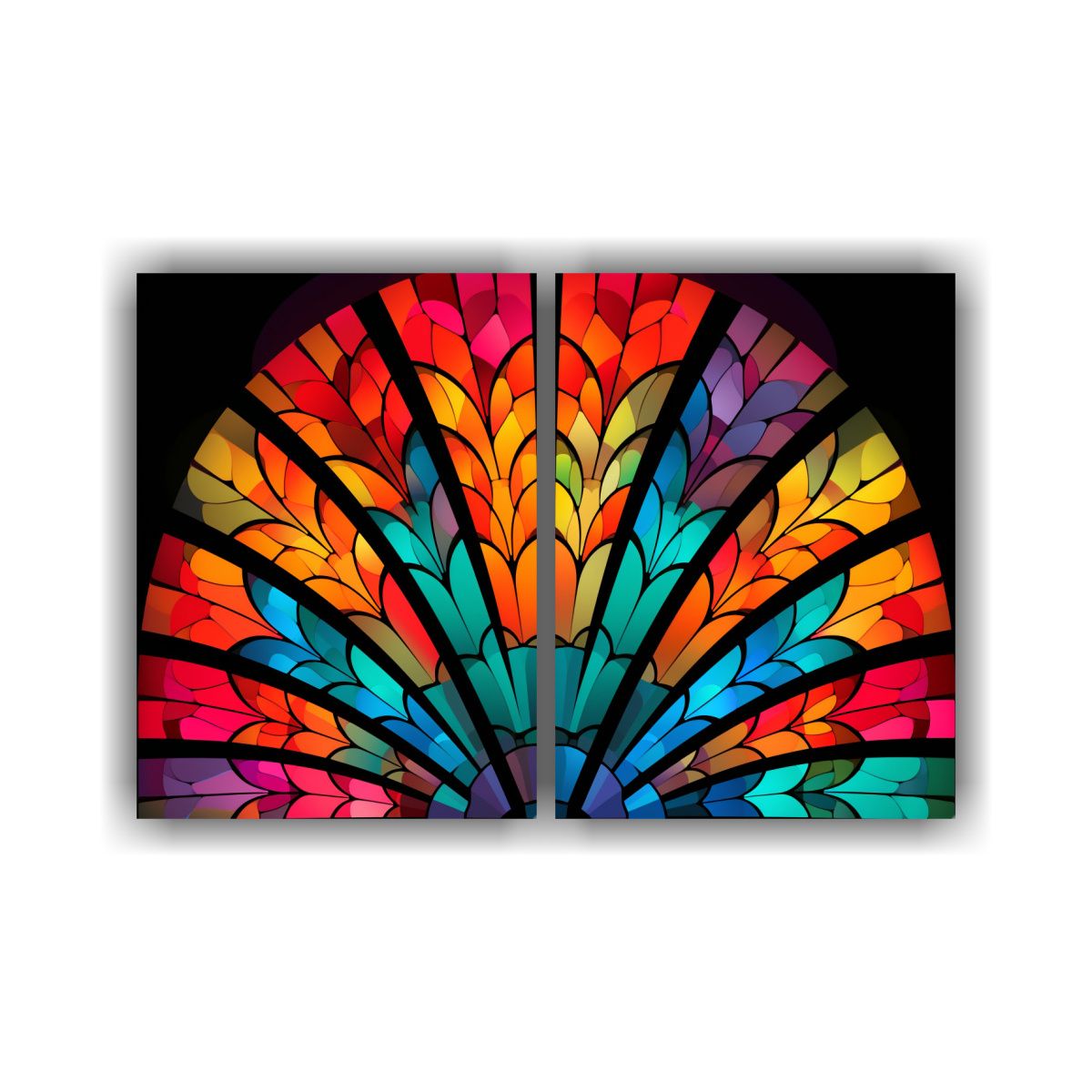 GENERICO - Cuadros En Bastidor Coloridos Para Decoración 80x50 Cm