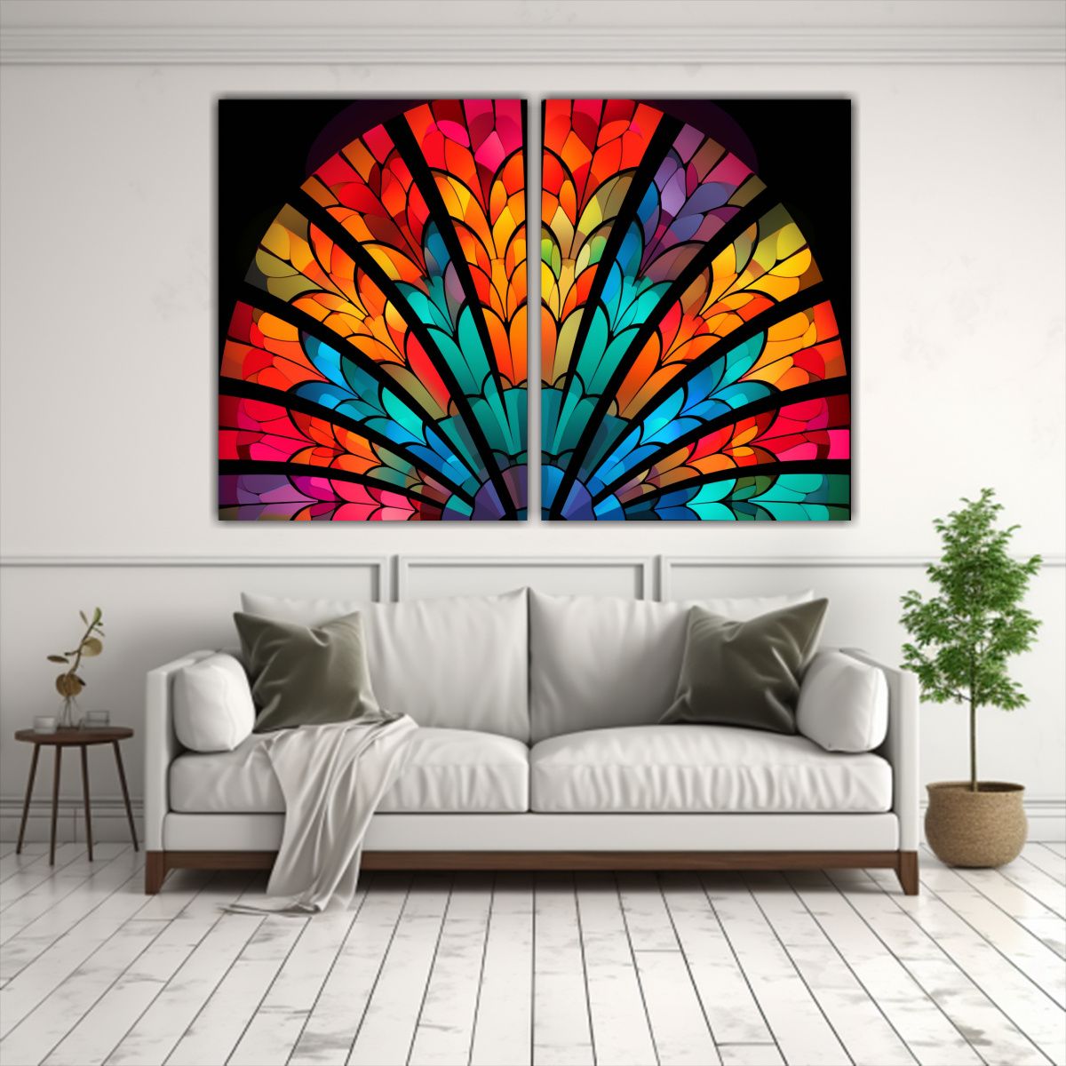 GENERICO - Cuadros En Bastidor Coloridos Para Decoración 80x50 Cm