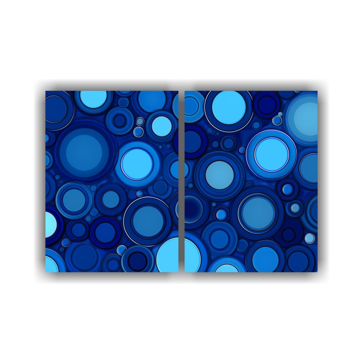 GENERICO - Cuadros Forma Refinado En Fondo Azul Circulo 40x30 Cm