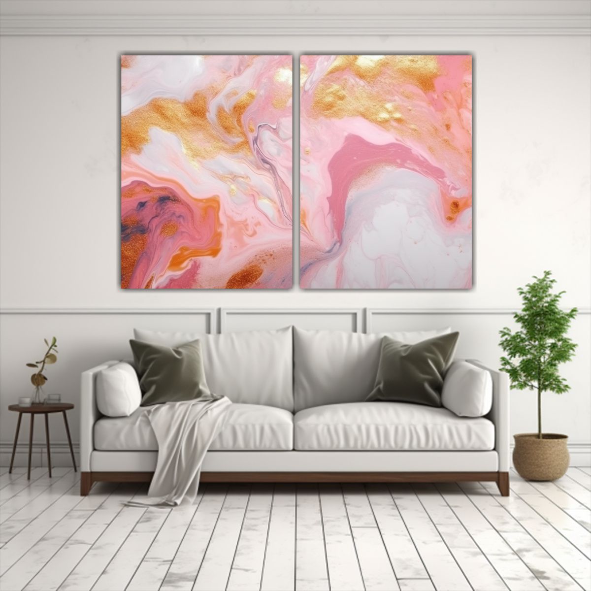 GENERICO - Pintura Abstracta De Mármol Líquido Para 80x50 Cm
