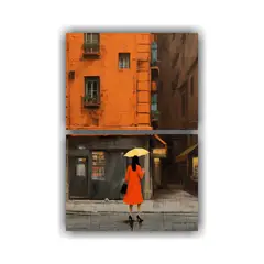 GENERICO - Dibujo Bastidor De Madera En La Calle Por Malika 30x40 Cm