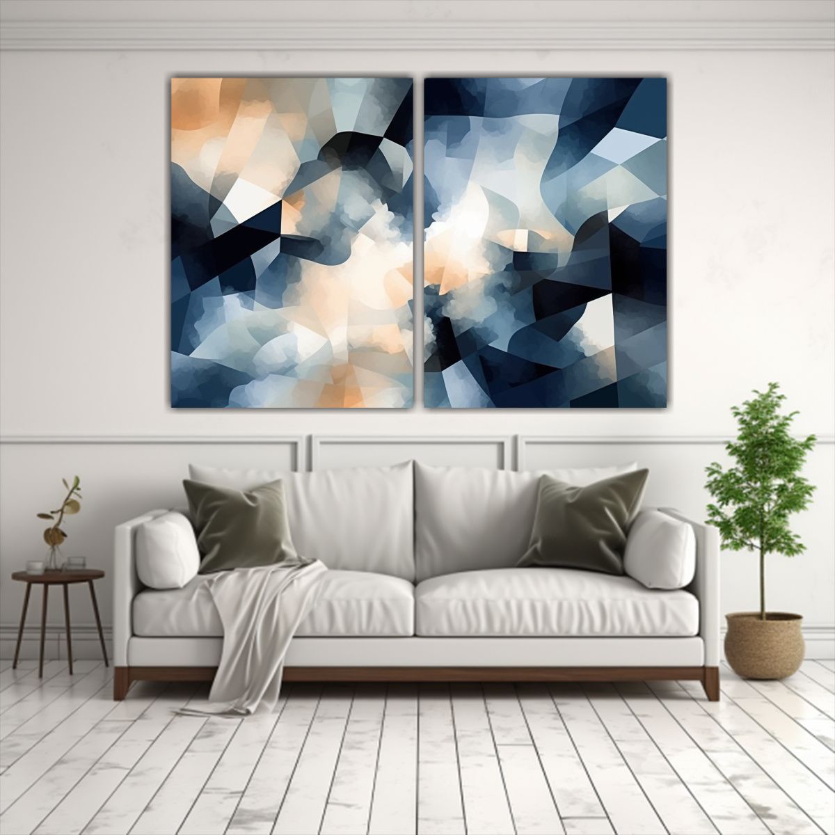 GENERICO - Cuadros Abstractos Geométricos En Lienzo 40x30 Cm