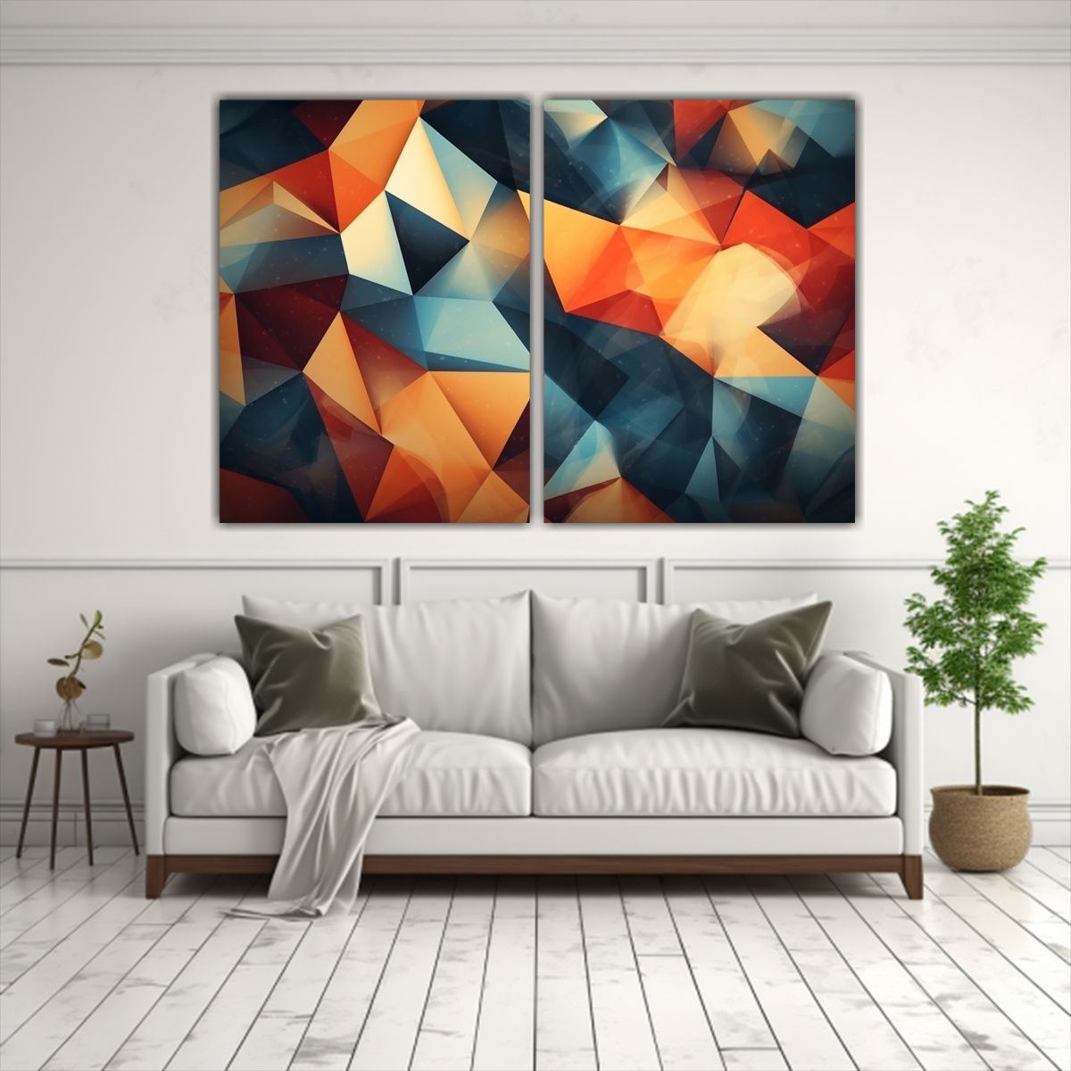 GENERICO - Cuadros Abstractos Geométricos Decorativos Con 80x50 Cm