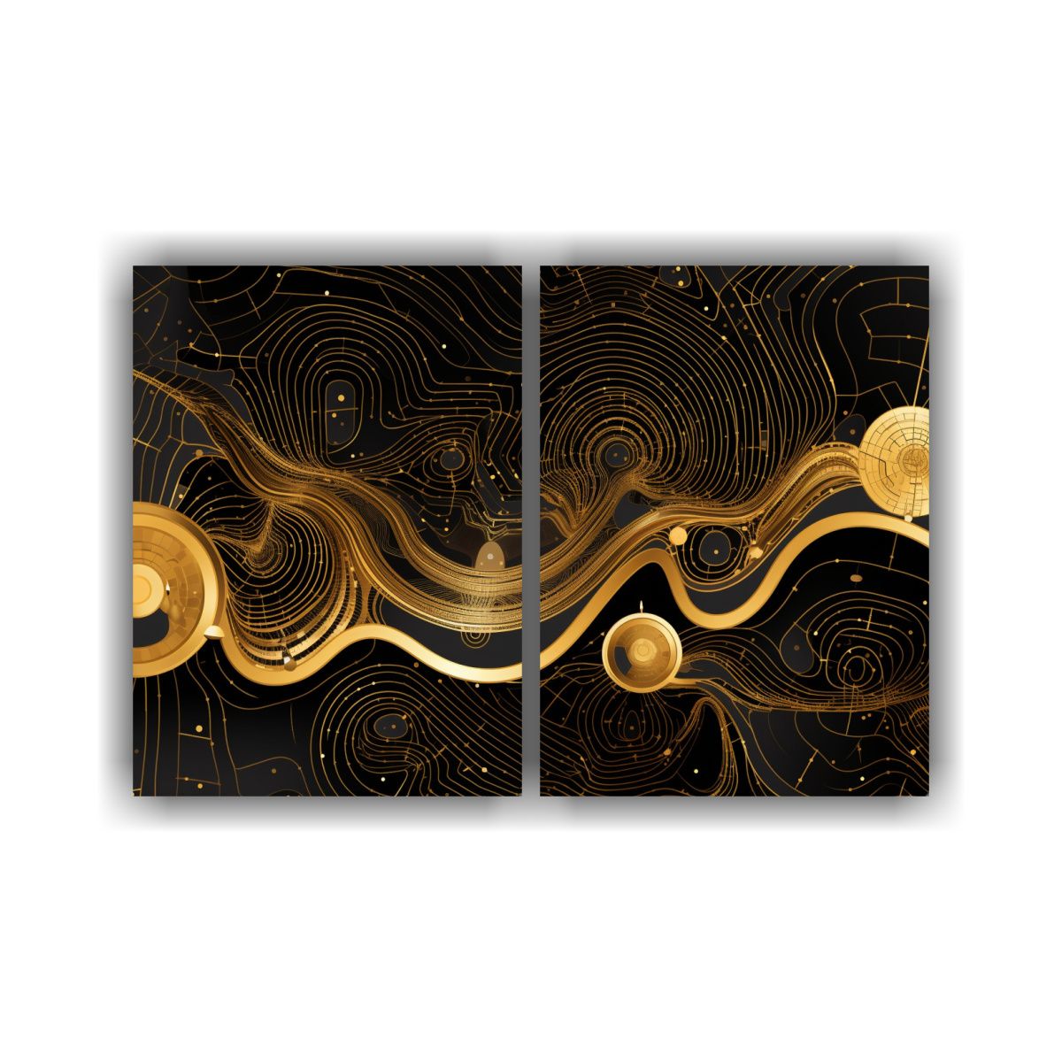 GENERICO - Cuadros De Tela Abstractos Para Decoración De 80x50 Cm