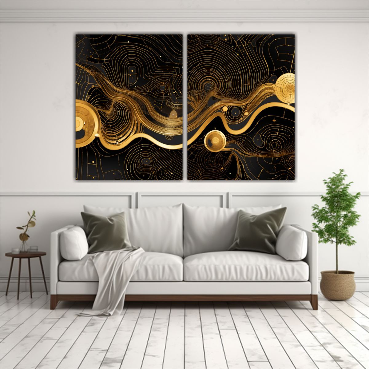 GENERICO - Cuadros De Tela Abstractos Para Decoración De 80x50 Cm