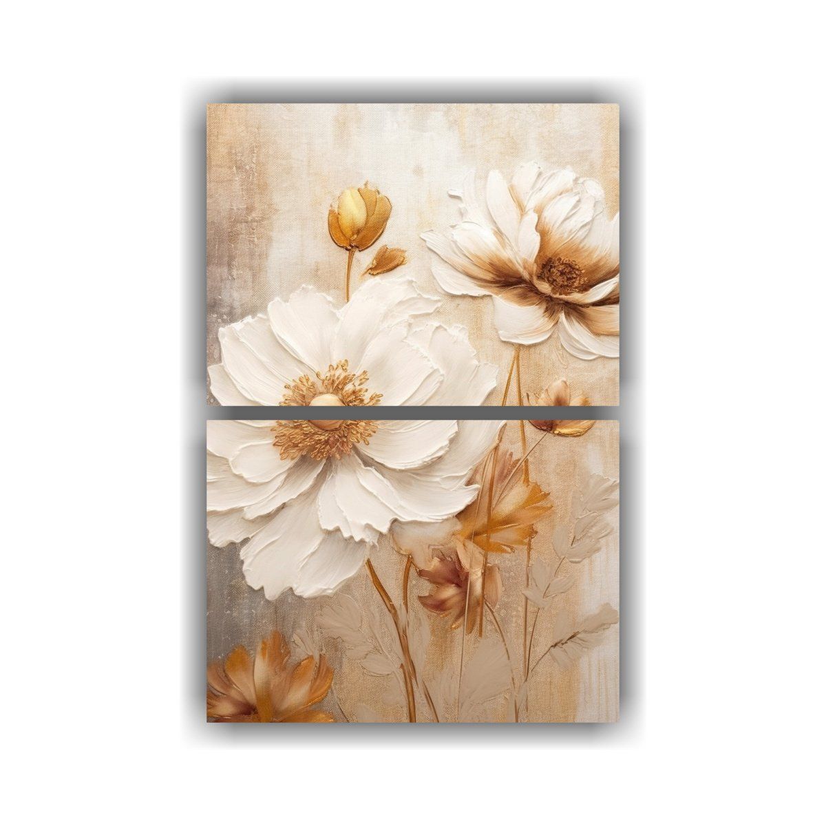 GENERICO - Pinturas Florales Suaves En óleo Blanco De Alta 30x40 Cm