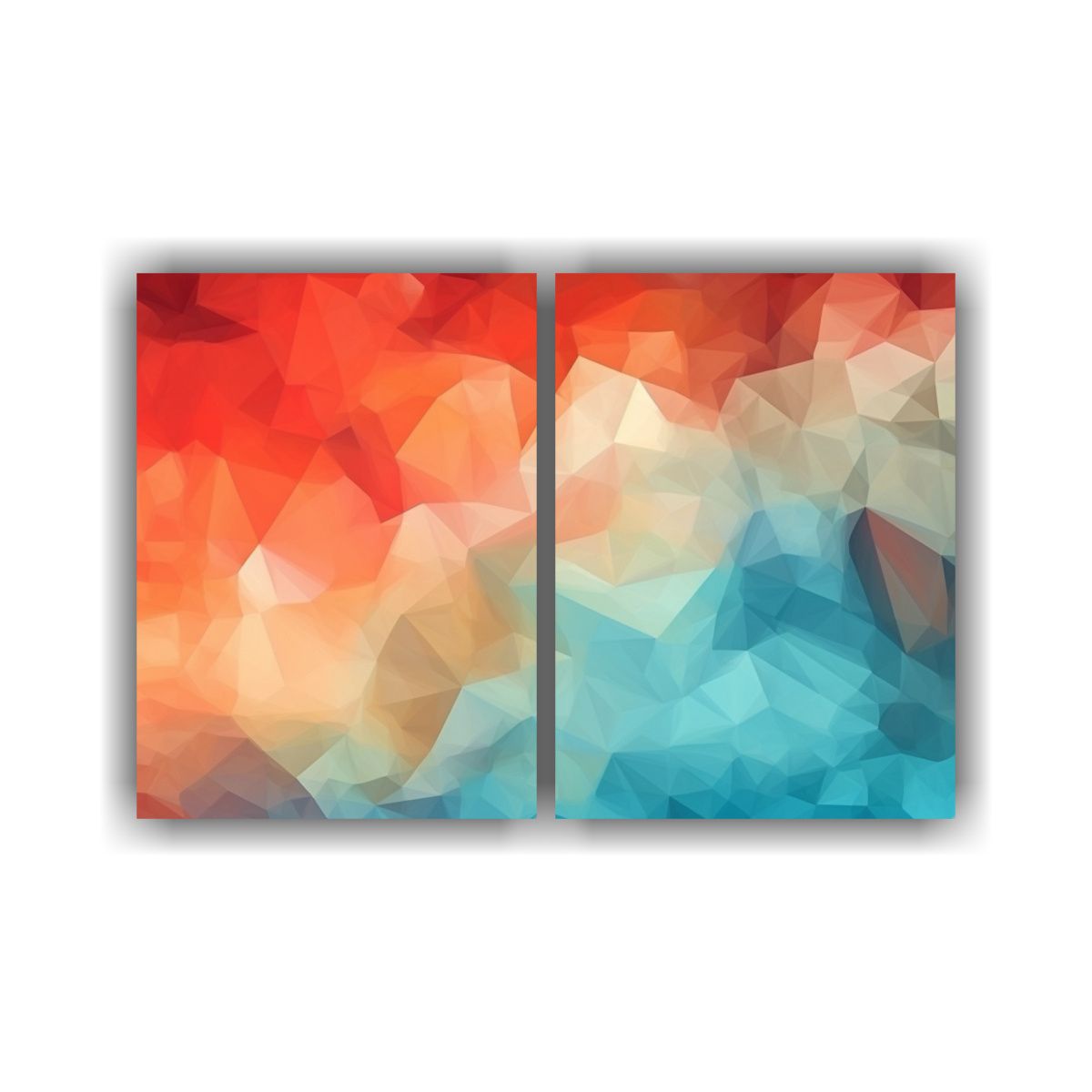 GENERICO - Arte De Pared Abstracto En Polígonos Esquema 40x30 Cm