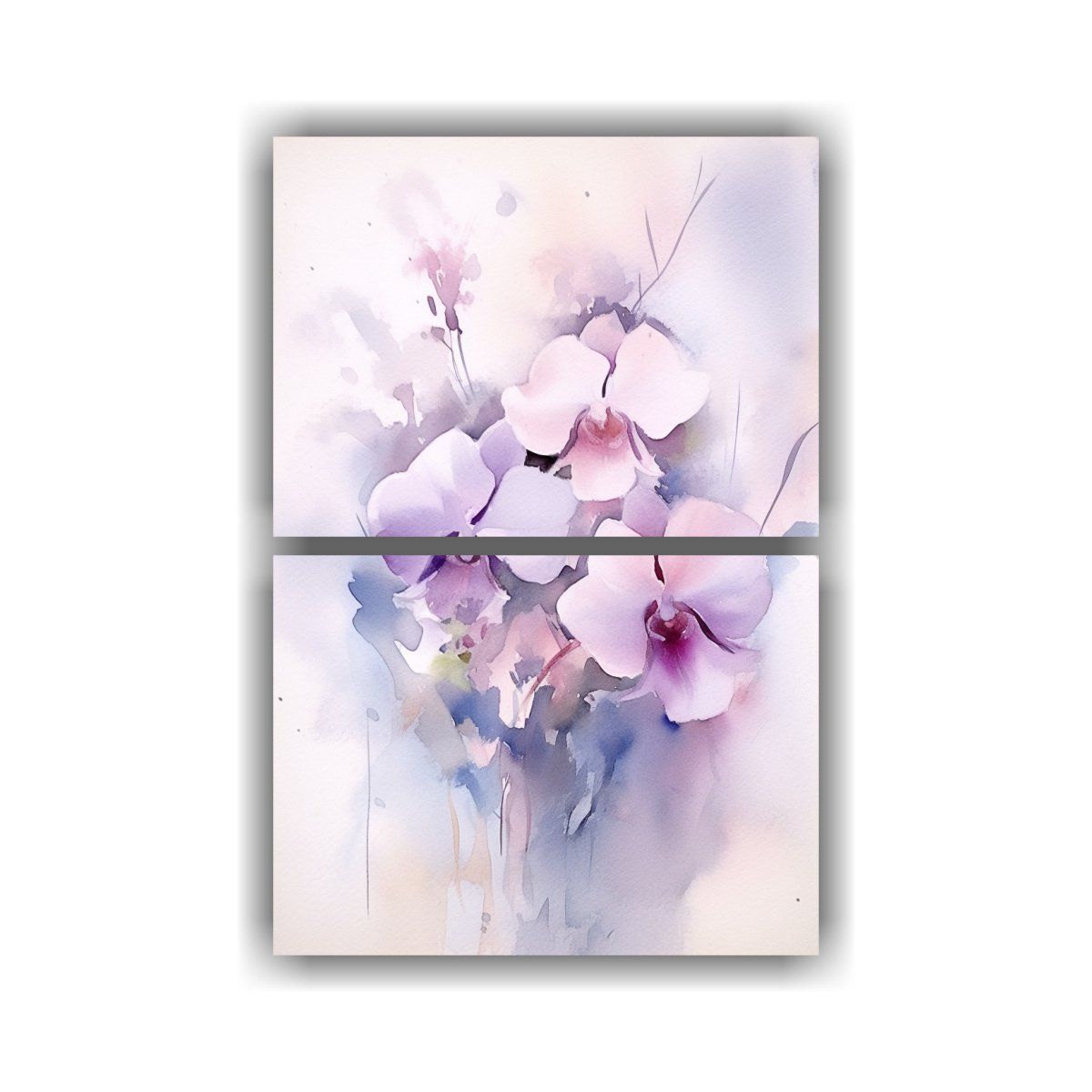 GENERICO - Cuadro Tonos Expresividad Orquídeas Abstractas 30x40 Cm