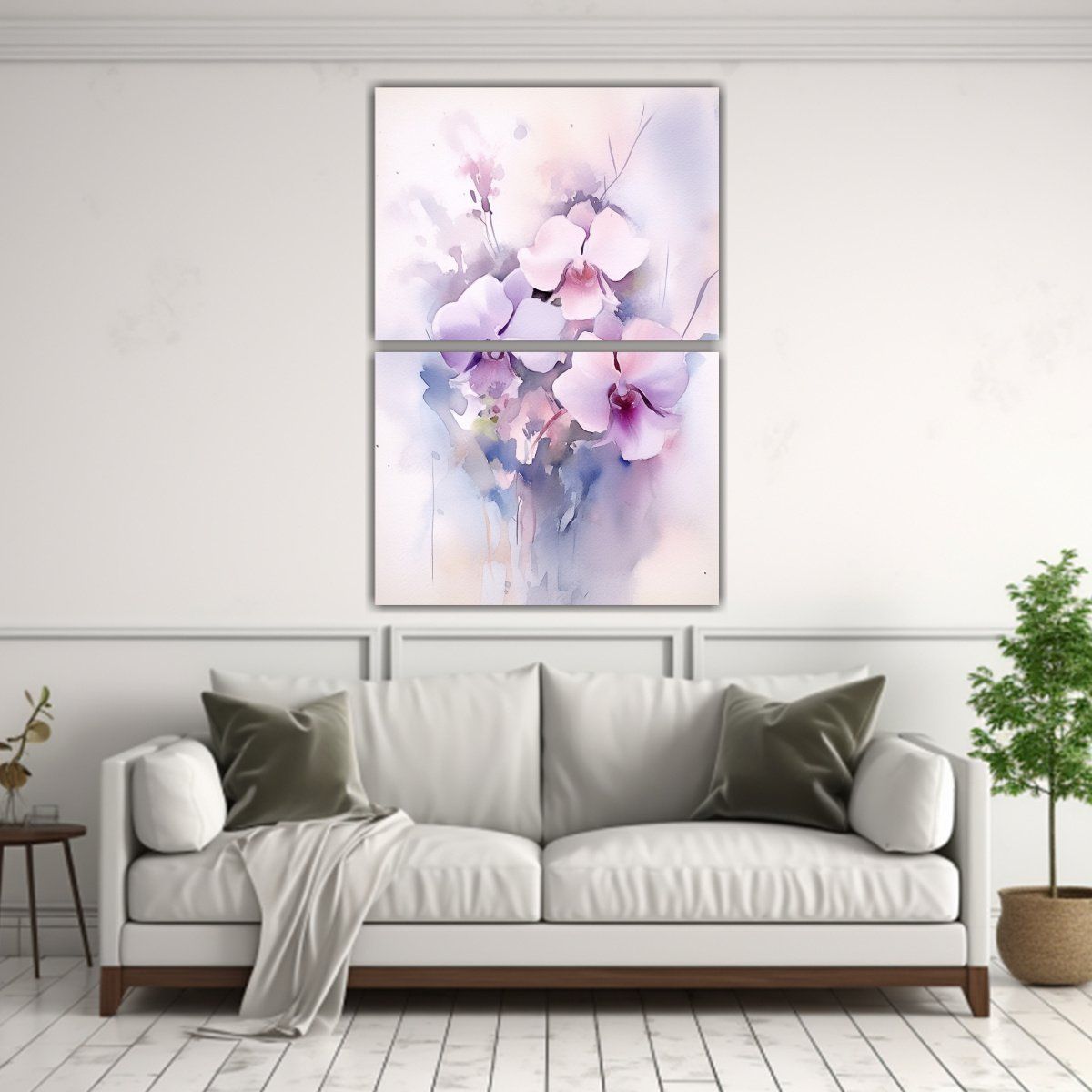 GENERICO - Cuadro Tonos Expresividad Orquídeas Abstractas 30x40 Cm