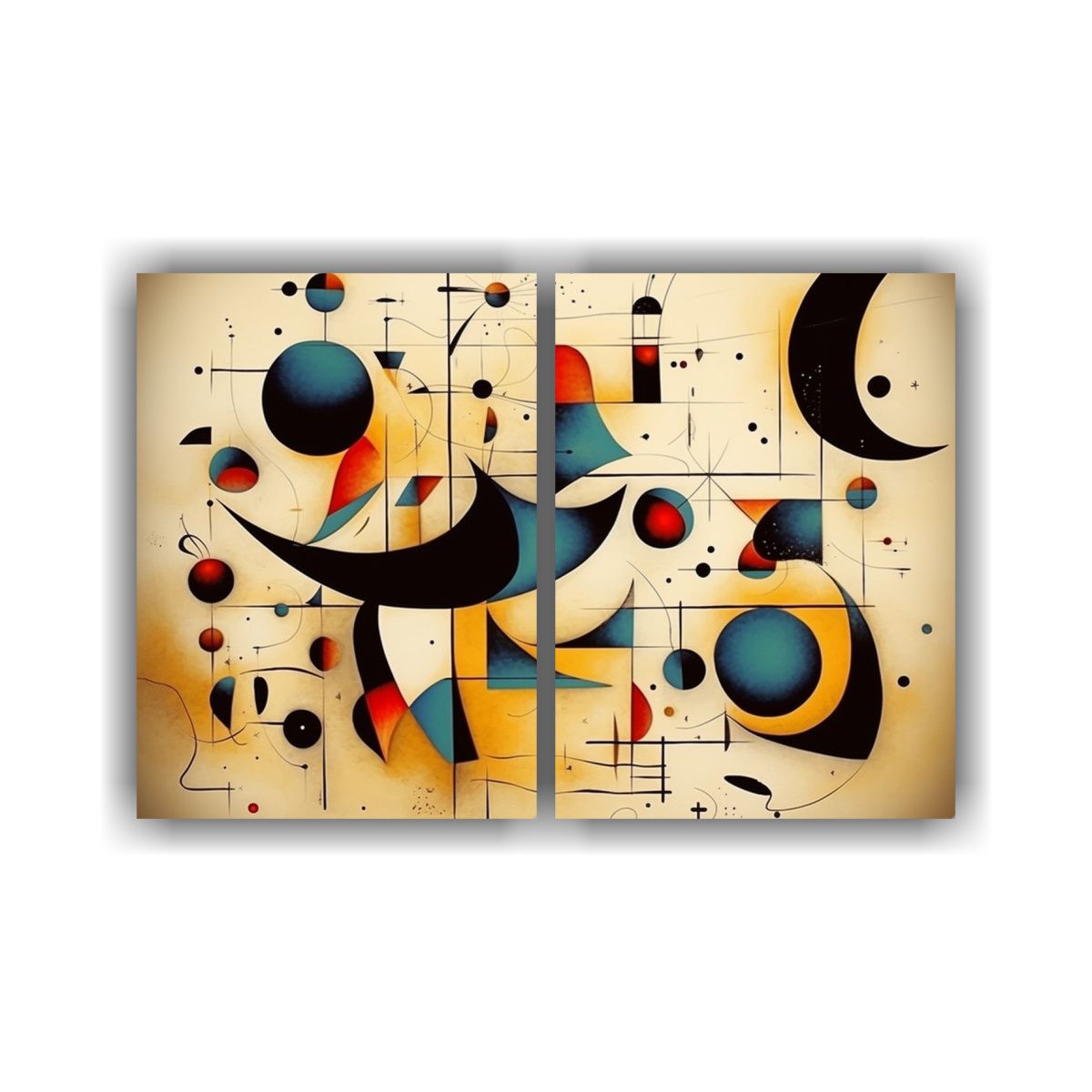 GENERICO - Cuadros Abstractos Estilo Galería Para Decorar 40x30 Cm