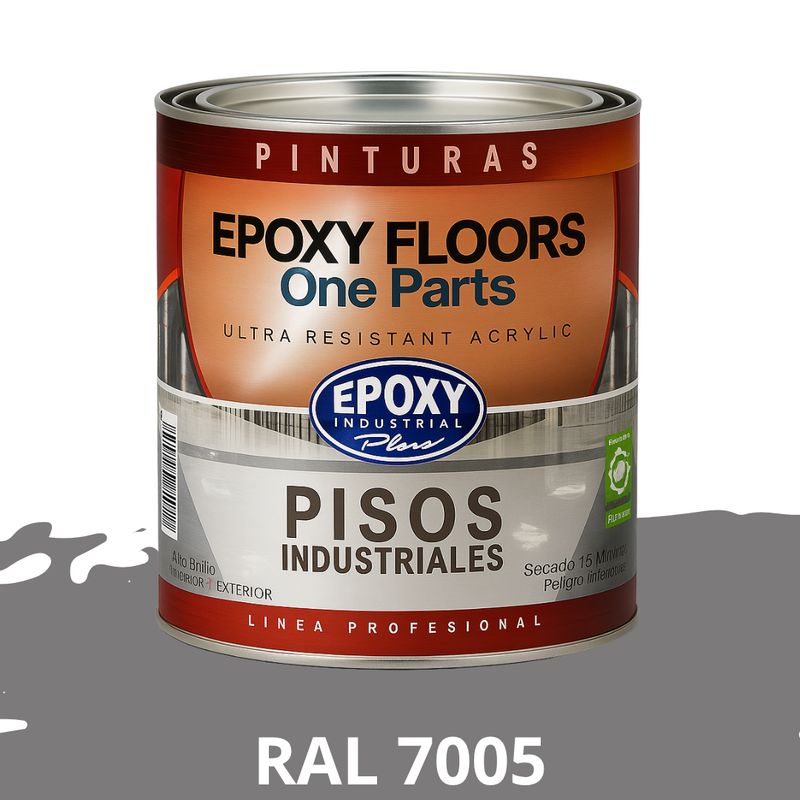 EPOXY - PINTURA ALTO TRANSITO - EPOXY FLOORS - 1L  RAL 7005