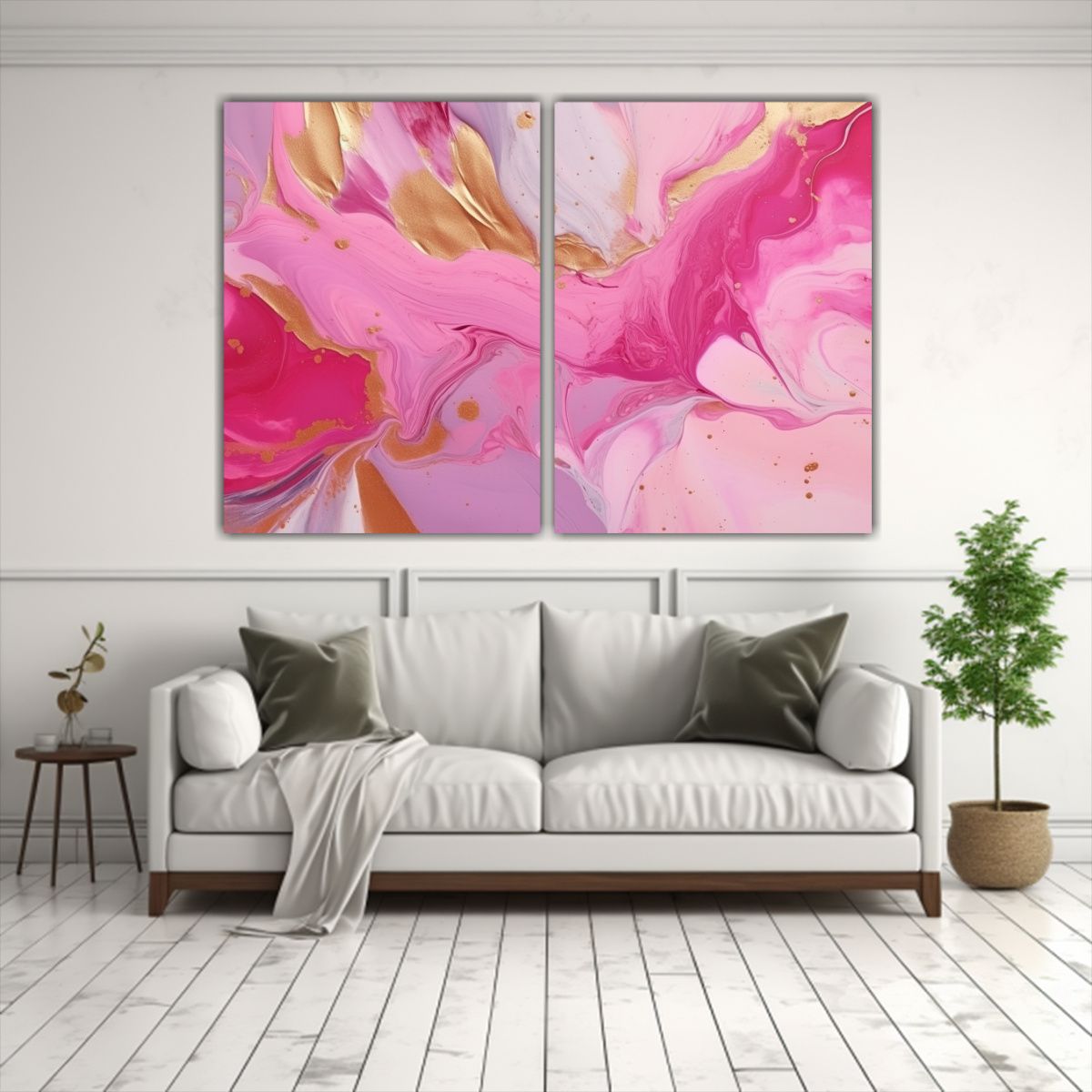 GENERICO - Fondo De Pintura Abstracta En Tinta Líquida Rosa 40x30 Cm