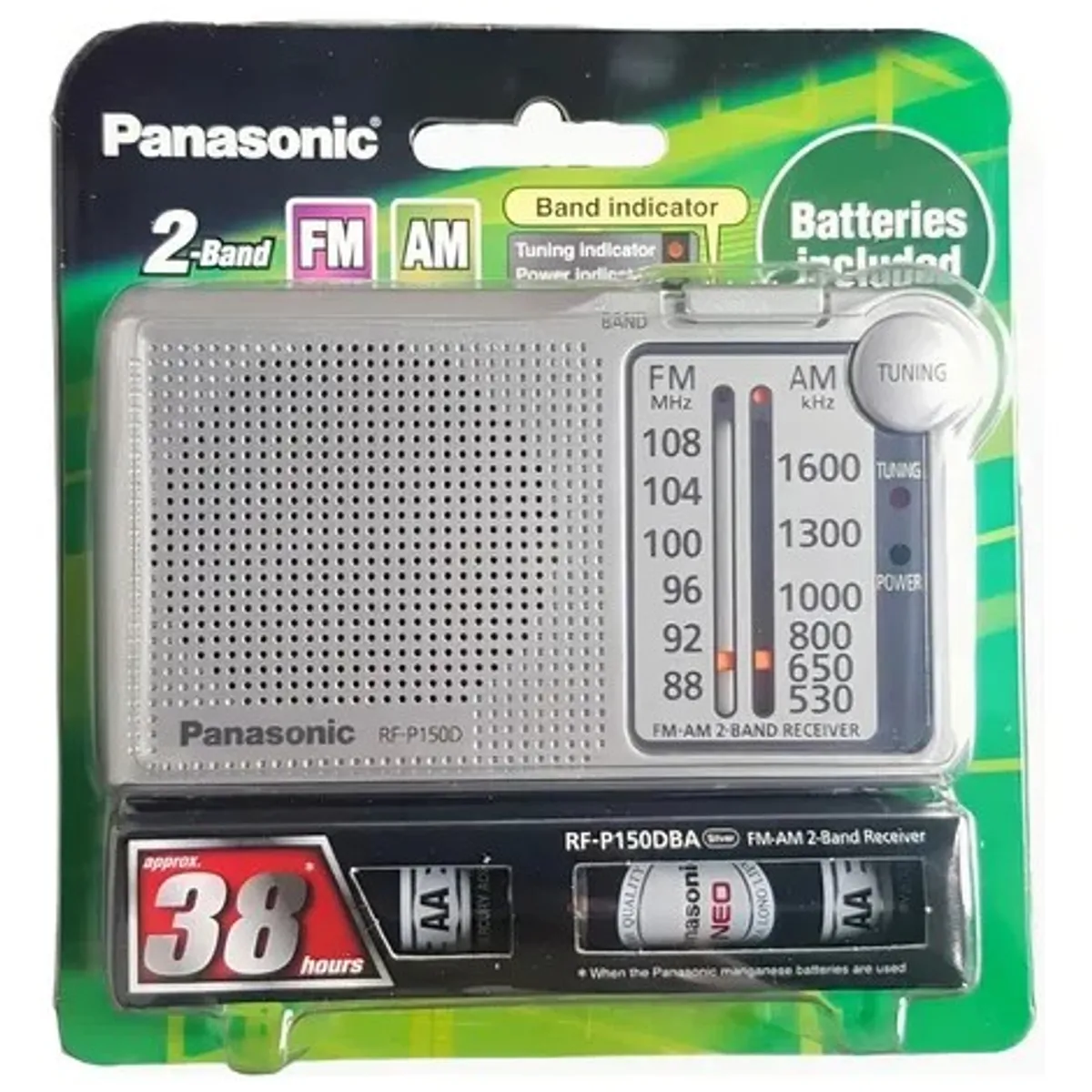 PANASONIC - Radio Amfm Panasonic Rf-p150d color plateado