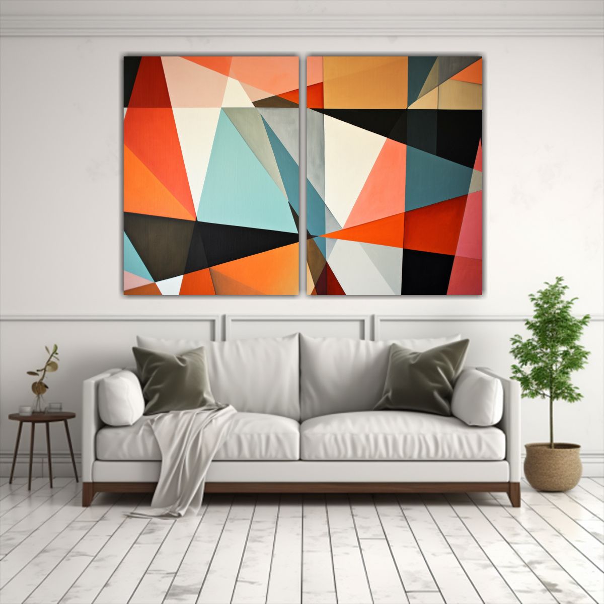 GENERICO - Creación Cautivadora De Arte Geométrico 80x60 Cm