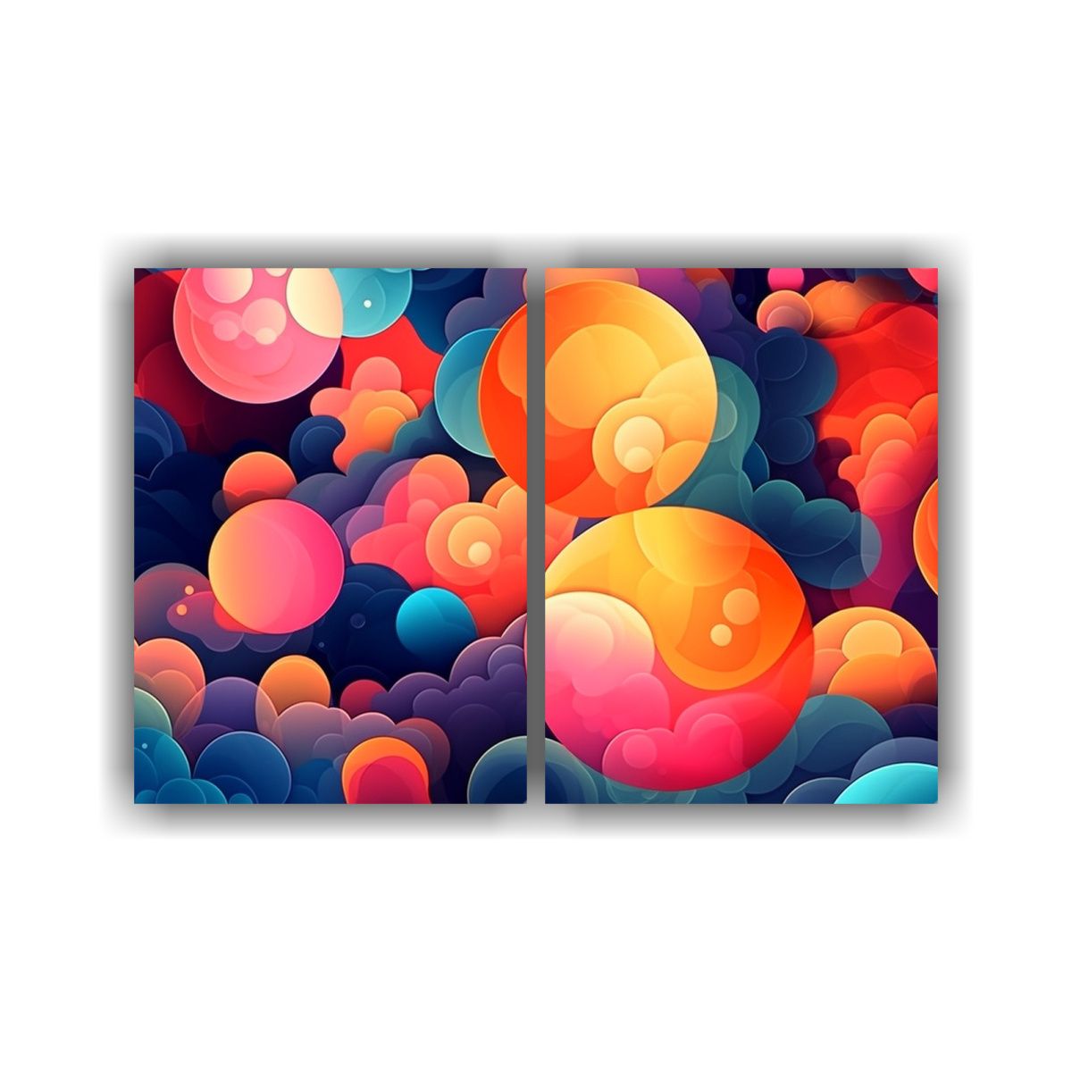 GENERICO - Cuadro De Fondo Abstracto Dinámico AI Impactante 80x60 Cm