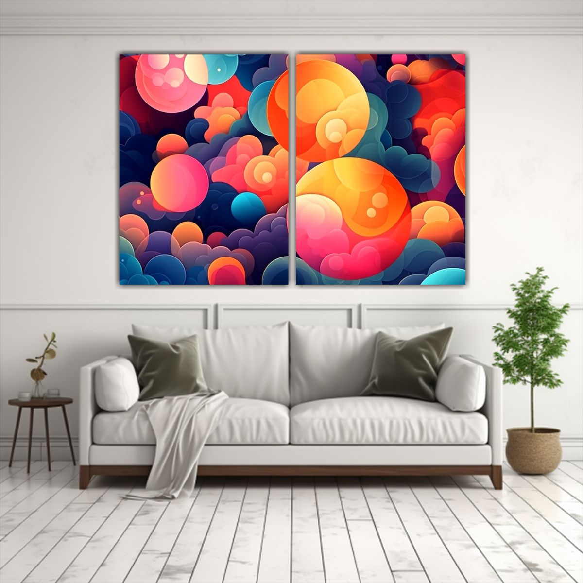 GENERICO - Cuadro De Fondo Abstracto Dinámico AI Impactante 80x60 Cm