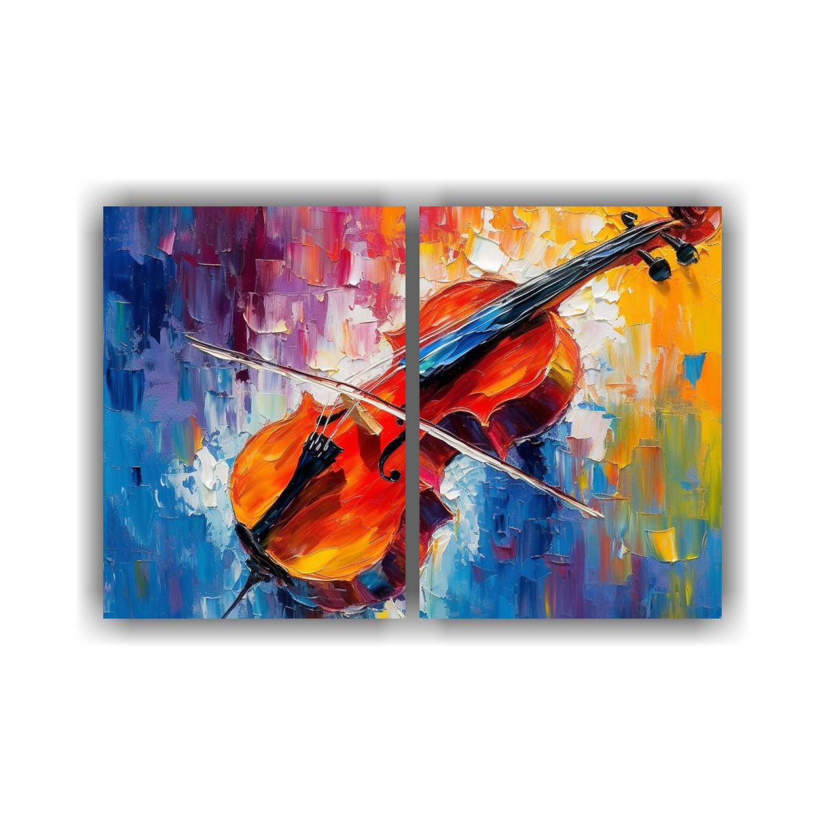 GENERICO - Pinturas Decorativas Interpretan La Nota Musical 80x50 Cm