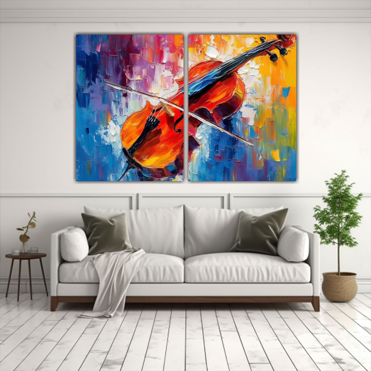 GENERICO - Pinturas Decorativas Interpretan La Nota Musical 80x50 Cm