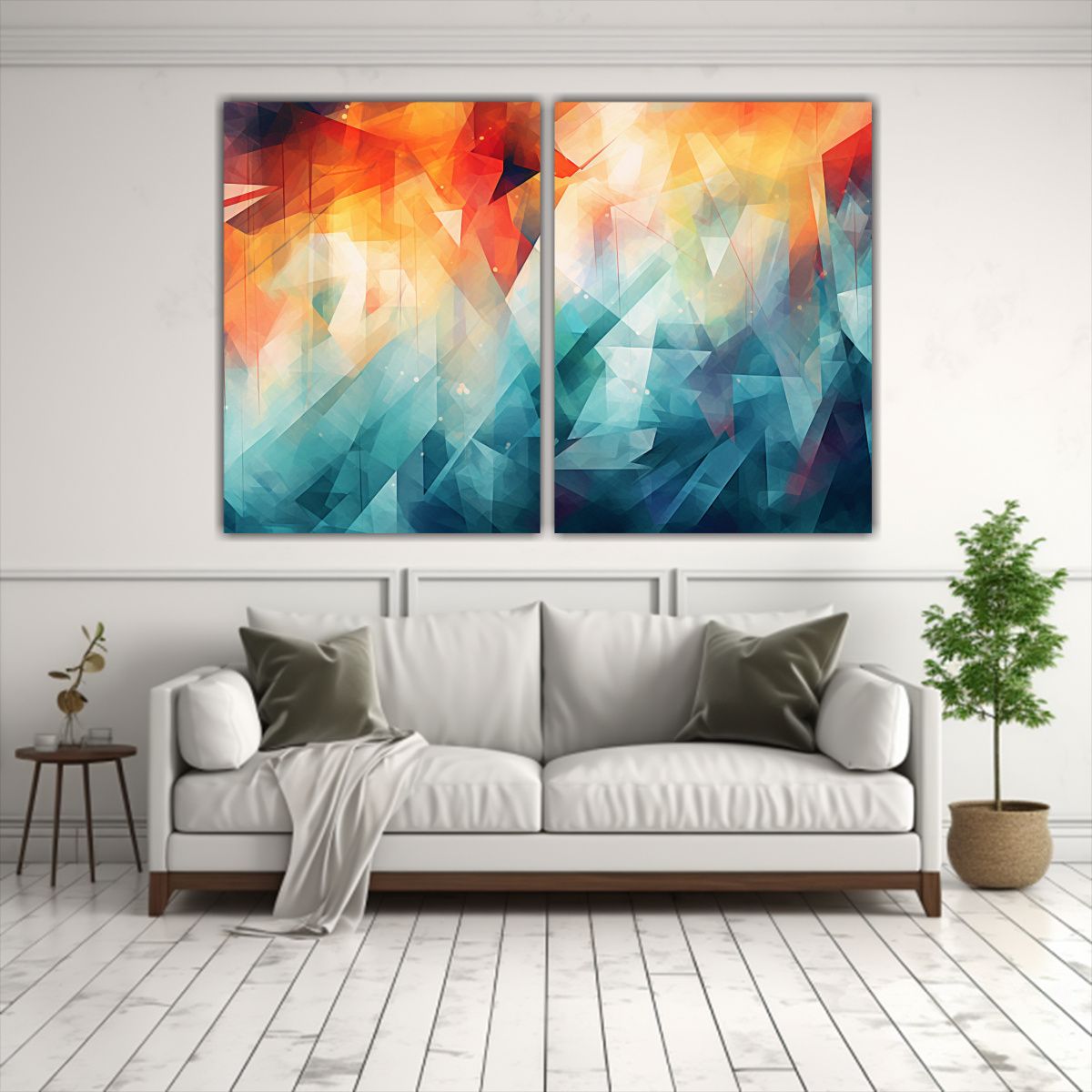 GENERICO - Cuadros De Decoración Floral Abstracta Para 80x60 Cm