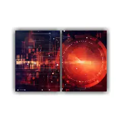 GENERICO - Cuadros Acuarela Abstractos Tecnología 80x50 Cm