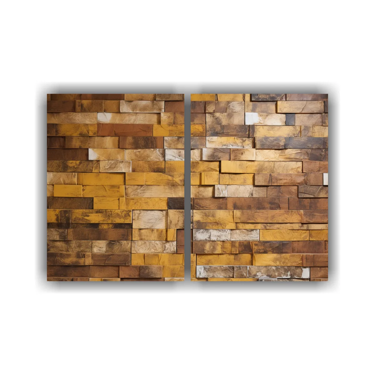 GENERICO - Cuadros Abstractos En Bastidor Patrón De 40x30 Cm