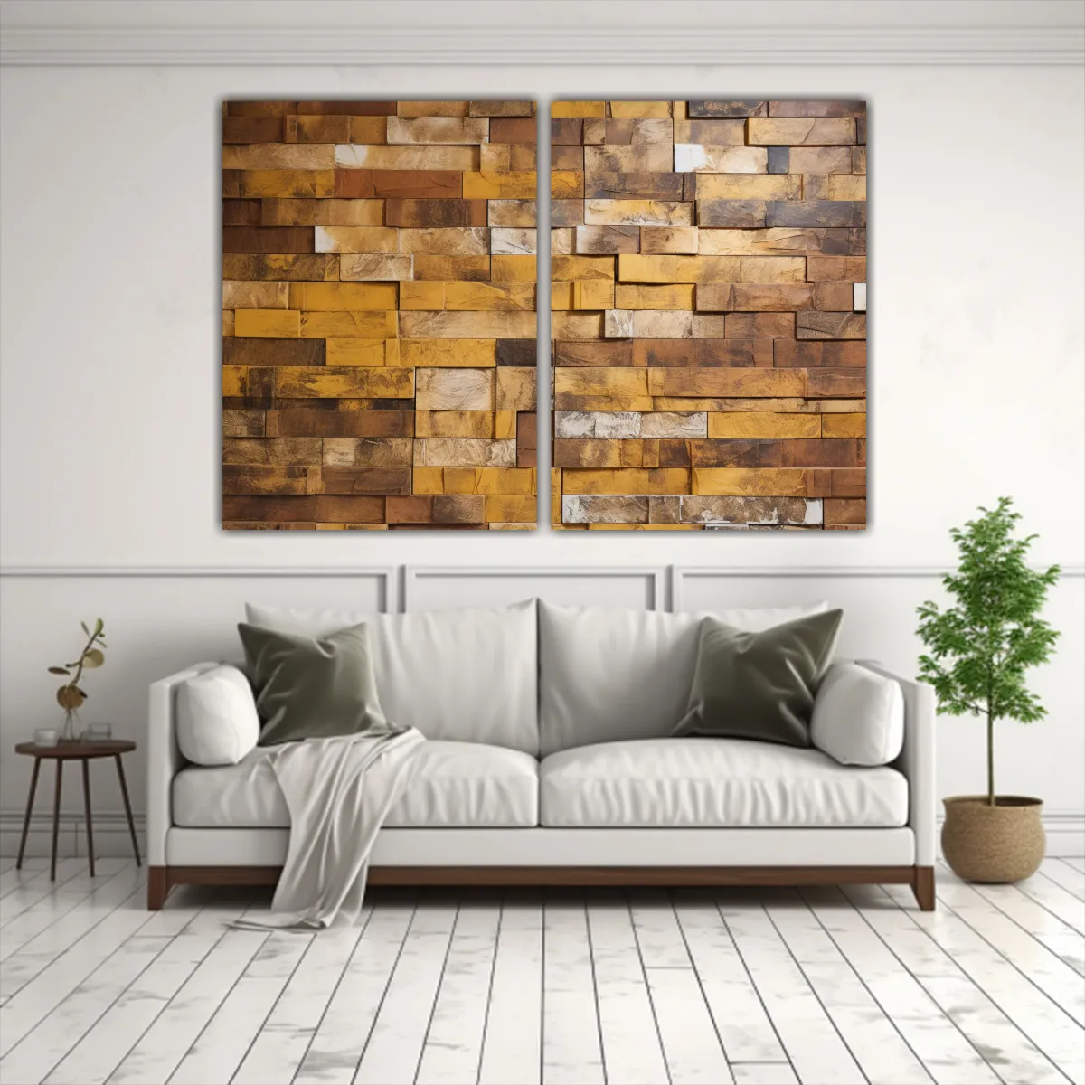 GENERICO - Cuadros Abstractos En Bastidor Patrón De 40x30 Cm