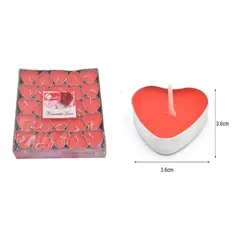 GENERICO - Pack 50 Velas Flotantes De Corazón Rojo Amor