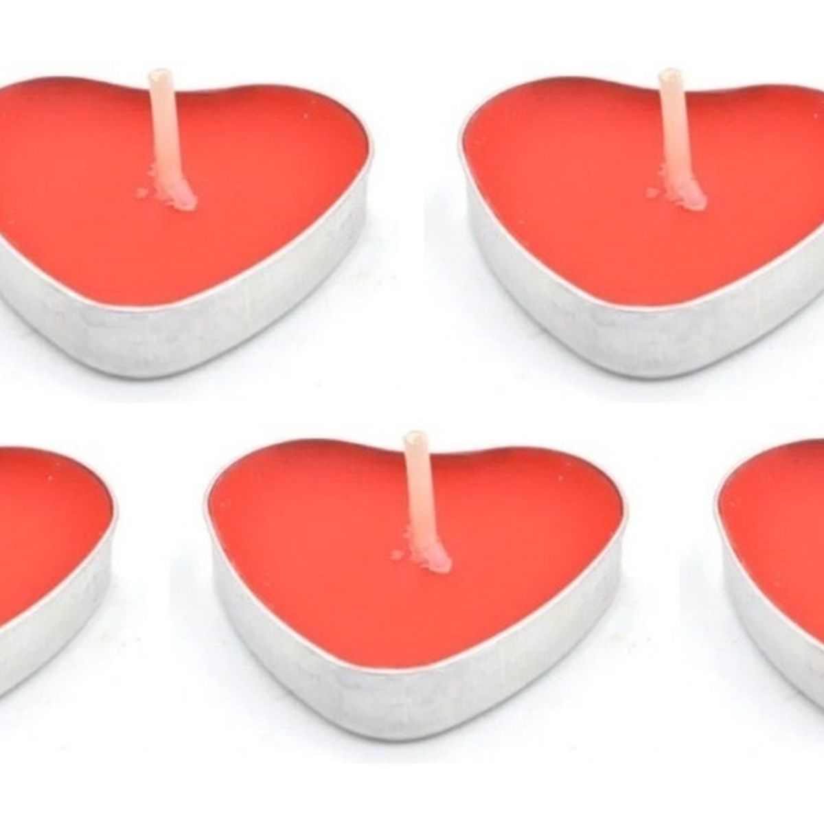 GENERICO - Pack 50 Velas Flotantes De Corazón Rojo Amor