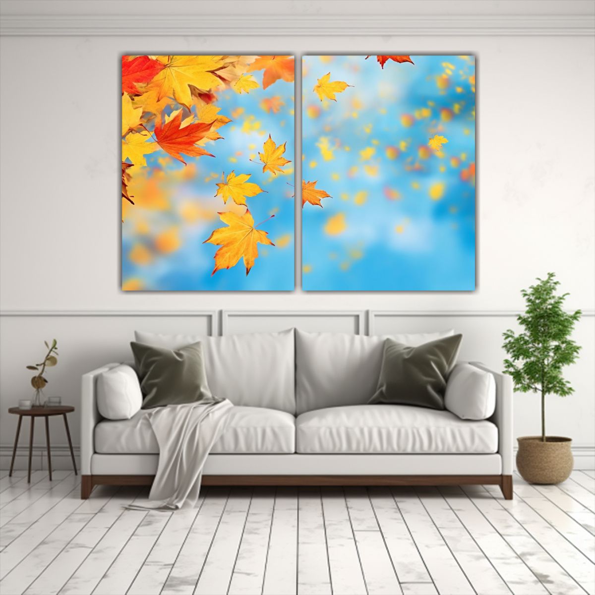 GENERICO - Cuadros En Lienzo Movimiento Figuras Hojas 40x30 Cm