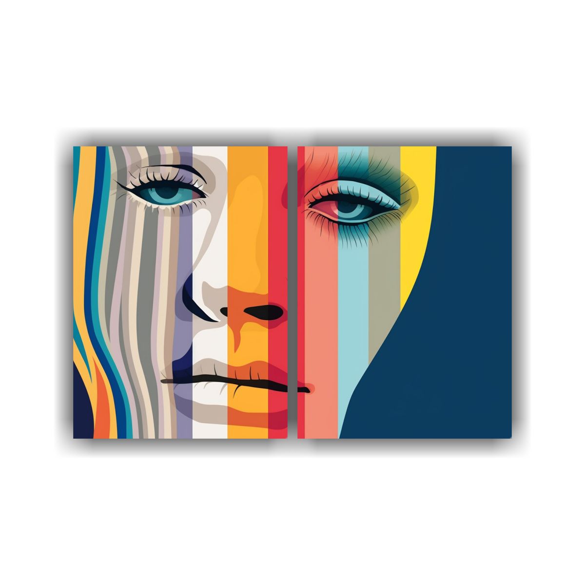 GENERICO - Pintura En Capas Representando La Cultura En 80x50 Cm