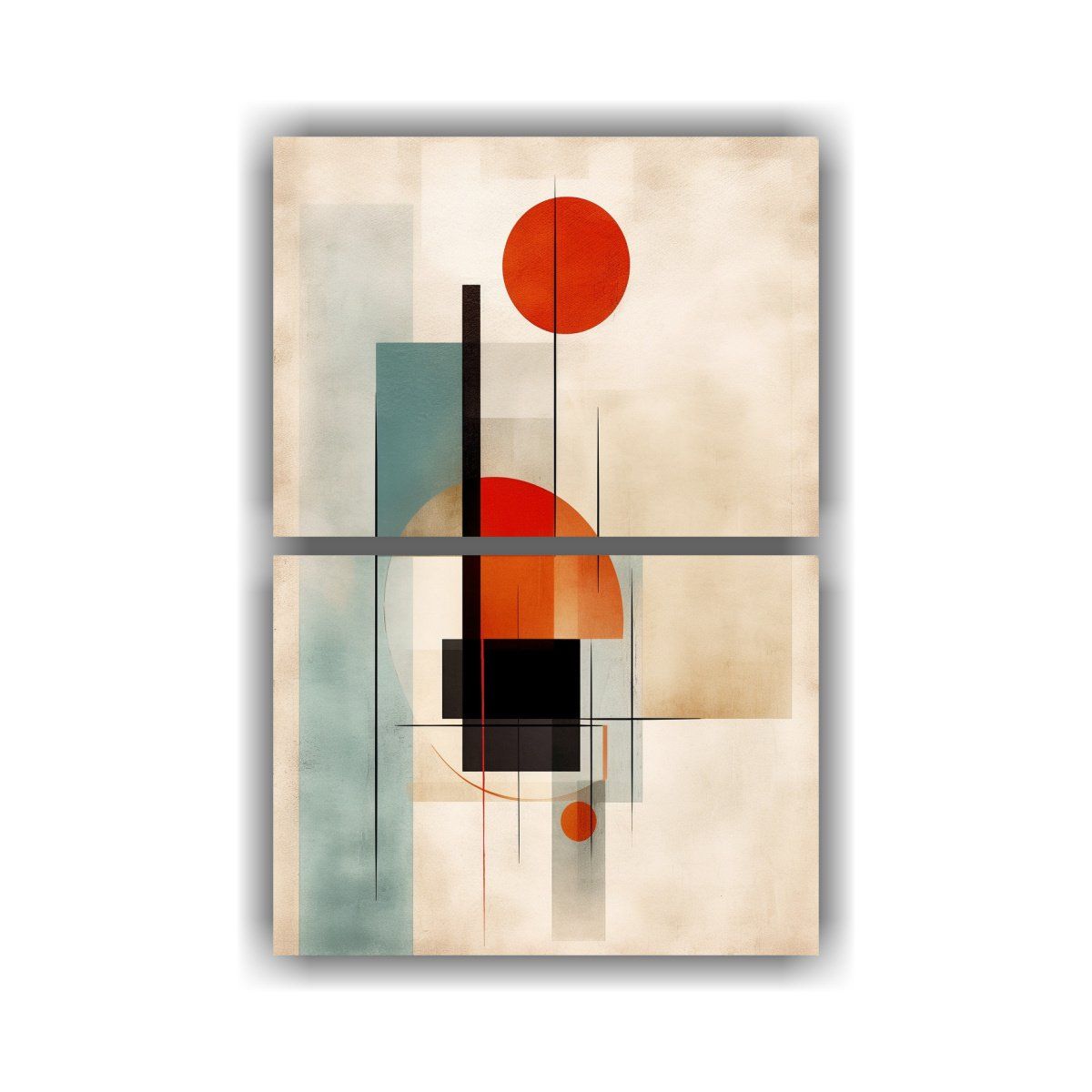GENERICO - Cuadros Minimalistas Abstractos Dos Canvas 30x40 Cm
