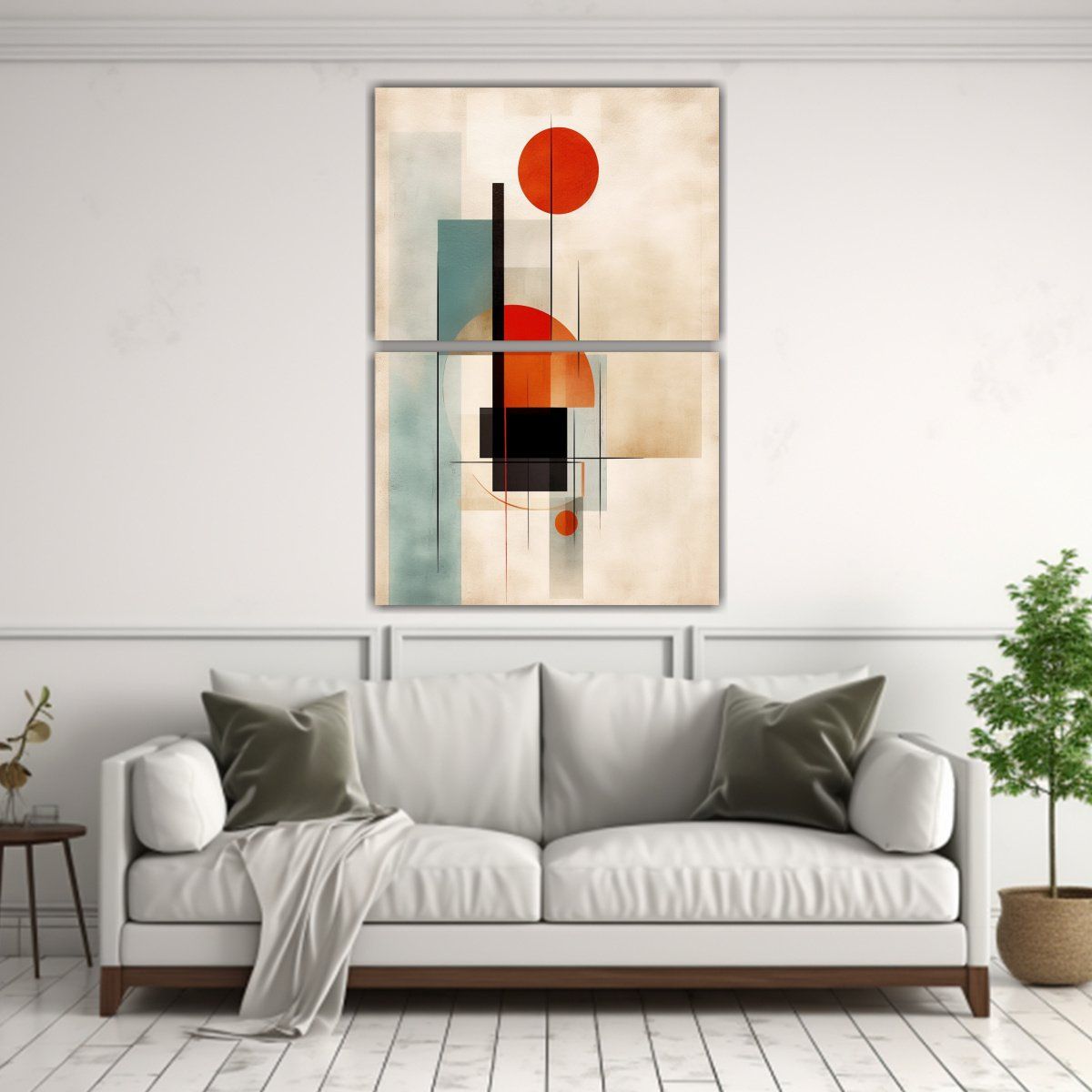 GENERICO - Cuadros Minimalistas Abstractos Dos Canvas 30x40 Cm