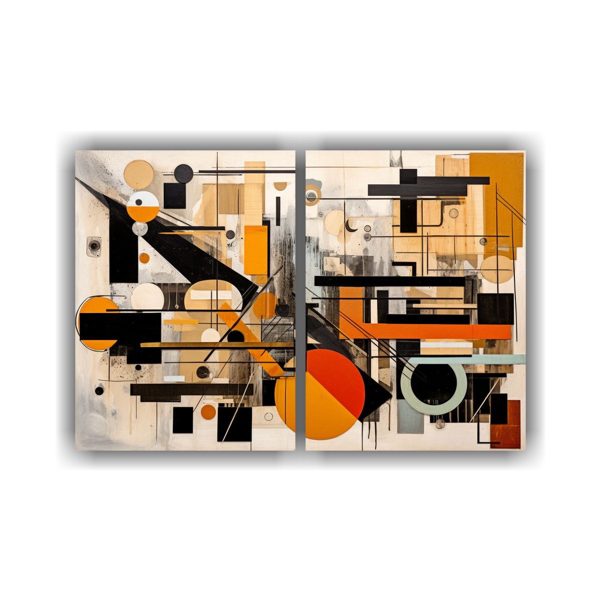 GENERICO - Dos Composiciones Fotografía Escenario Pintura 80x60 Cm