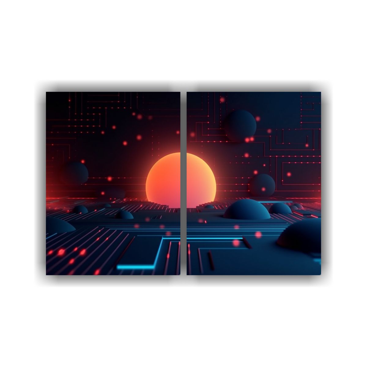 GENERICO - Cuadros Decorativos Abstractos Equilibrio 80x50 Cm