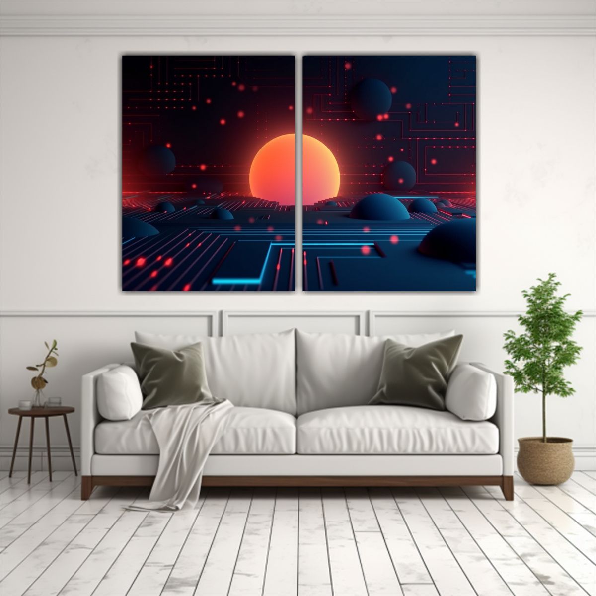 GENERICO - Cuadros Decorativos Abstractos Equilibrio 80x50 Cm