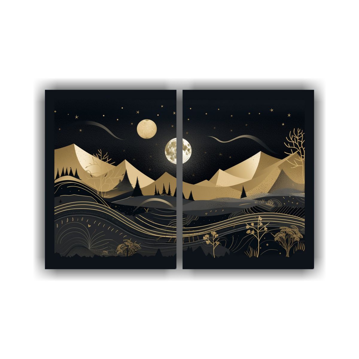 GENERICO - Pinturas Decorativas Composiciones De Noche Con 80x50 Cm