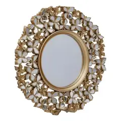 GENERICO - Espejo Decorativo 60cm Diseño Mariposas Dorado