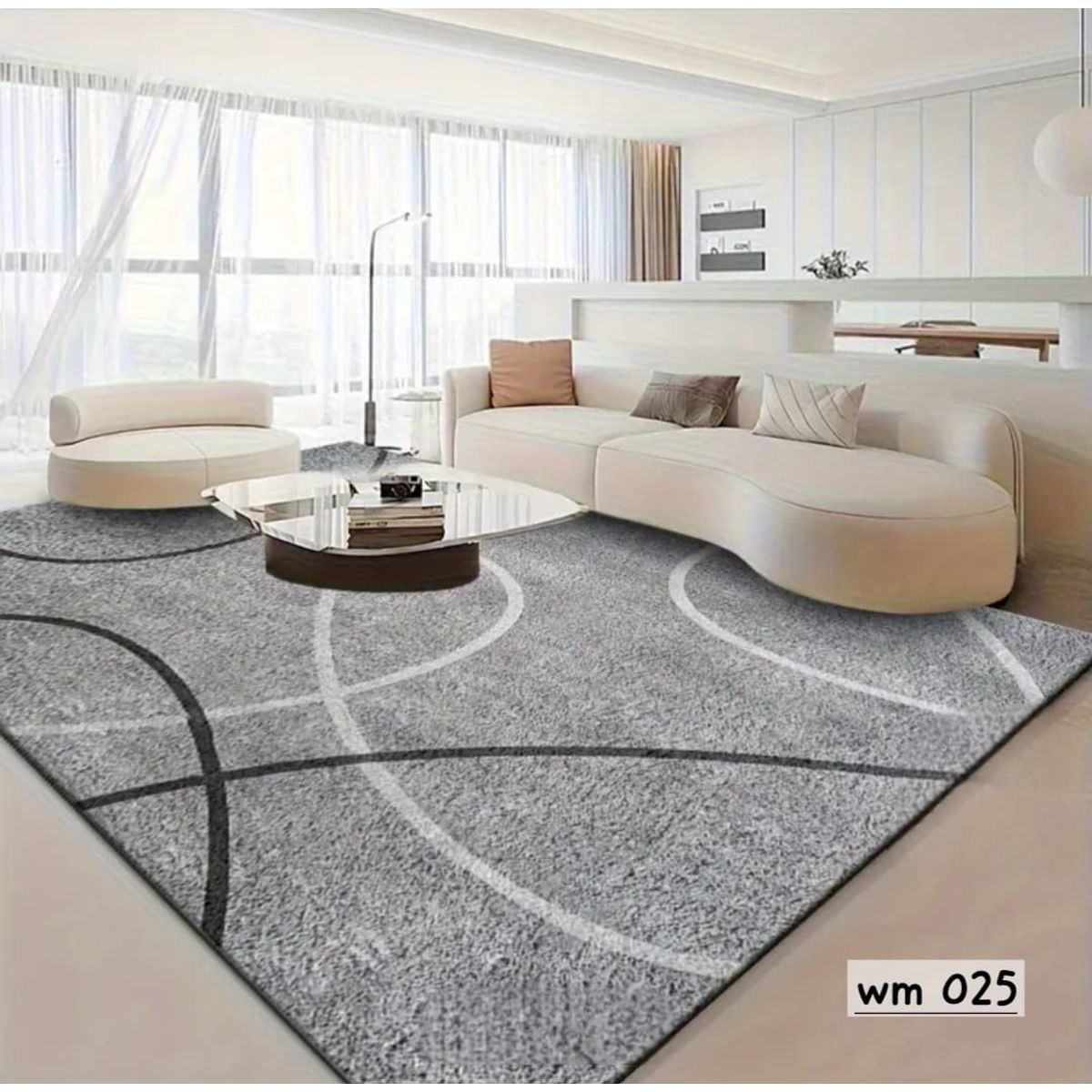 GENERICO - ALFOMBRA PARA LIVING ANTIDESLIZANTE CON DISEÑOS TRIDIMENCIONALES