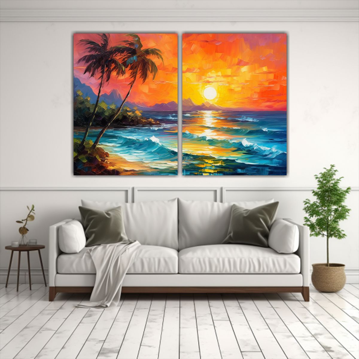 GENERICO - Cuadro Decorativo De Dormitorio Con Playa 80x60 Cm