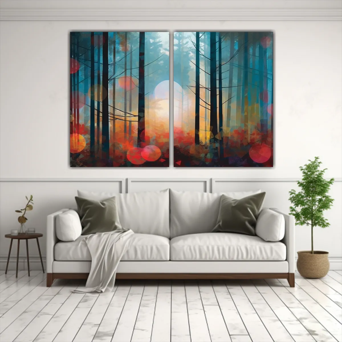 GENERICO - Pinturas Decorativas Vintage Abstractas En Tonos 80x50 Cm