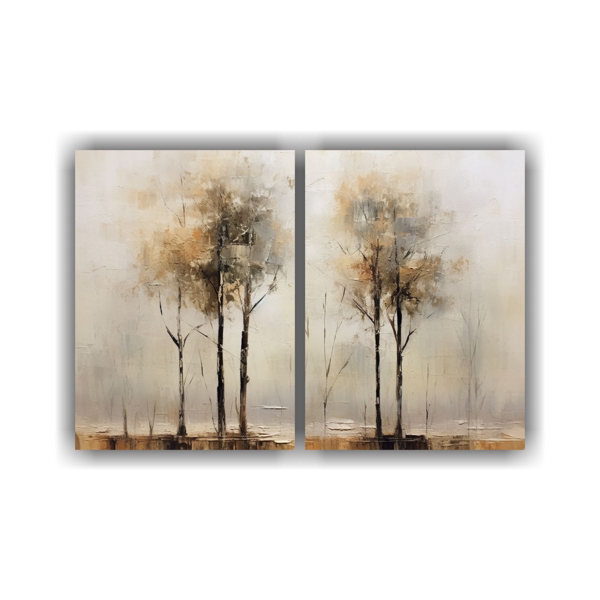 GENERICO - Pintura Abstracta Inspirada En árboles En 80x60 Cm