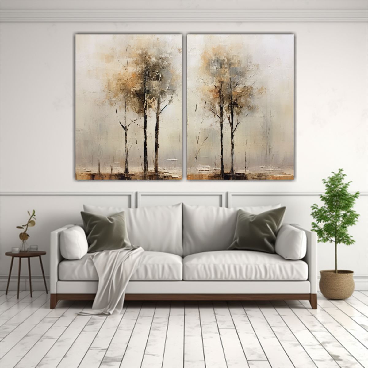 GENERICO - Pintura Abstracta Inspirada En árboles En 80x60 Cm