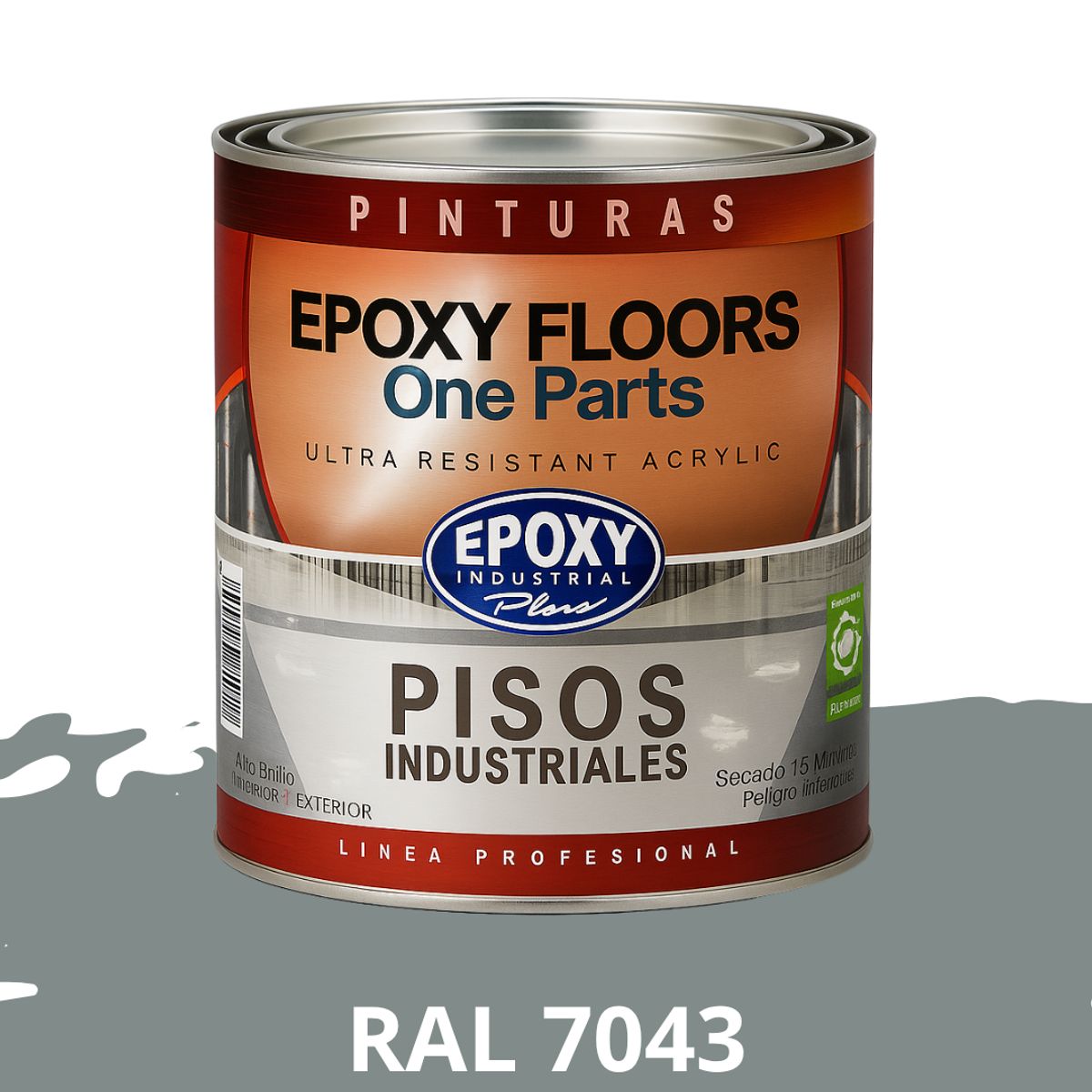 EPOXY - PINTURA ALTO TRANSITO - EPOXY FLOORS - 1L  RAL 7043