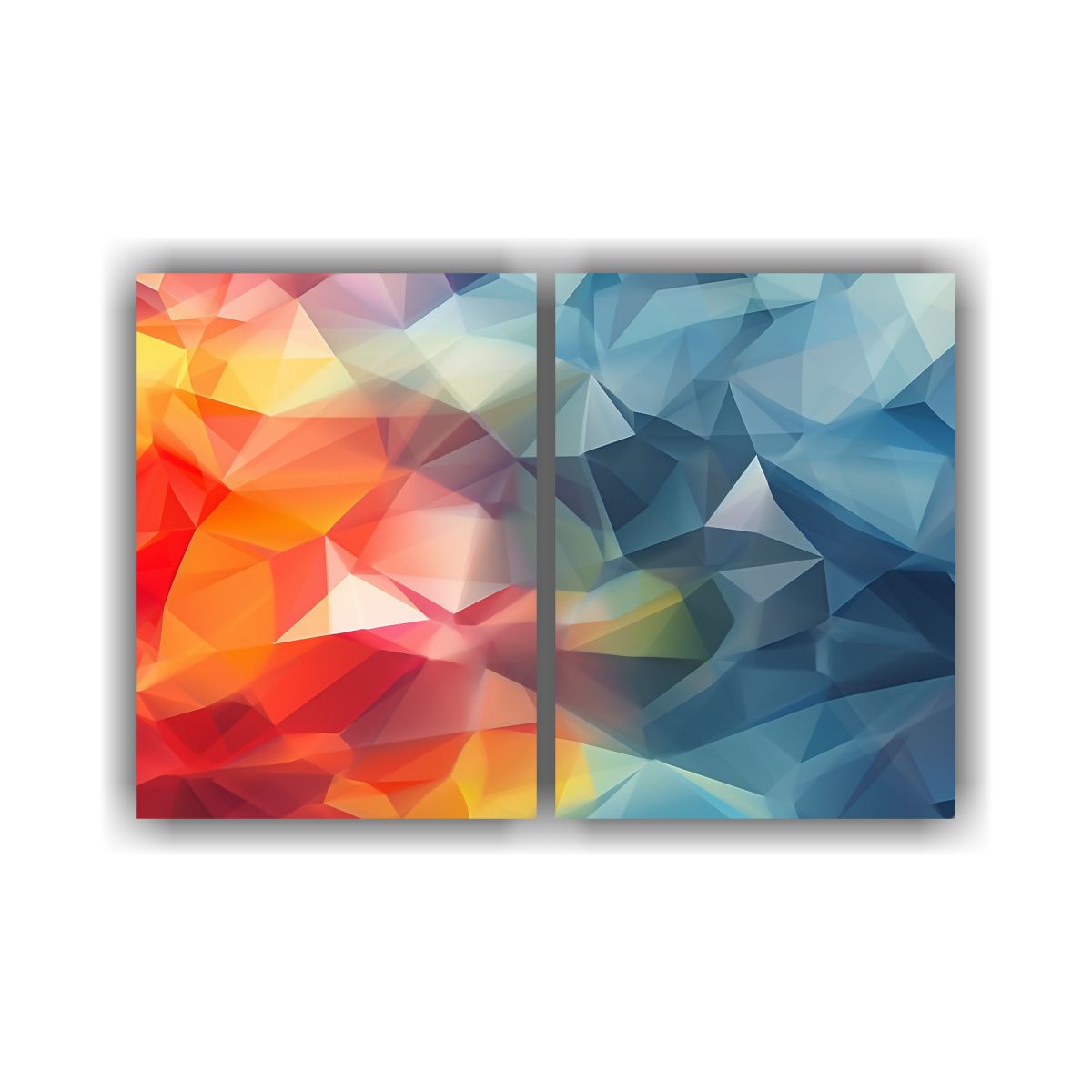 GENERICO - Fondo Geométrico Poligonal En Acuarela Brillante 80x50 Cm